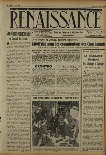 La Nouvelle Renaissance  N°138 (05 mars 1948)